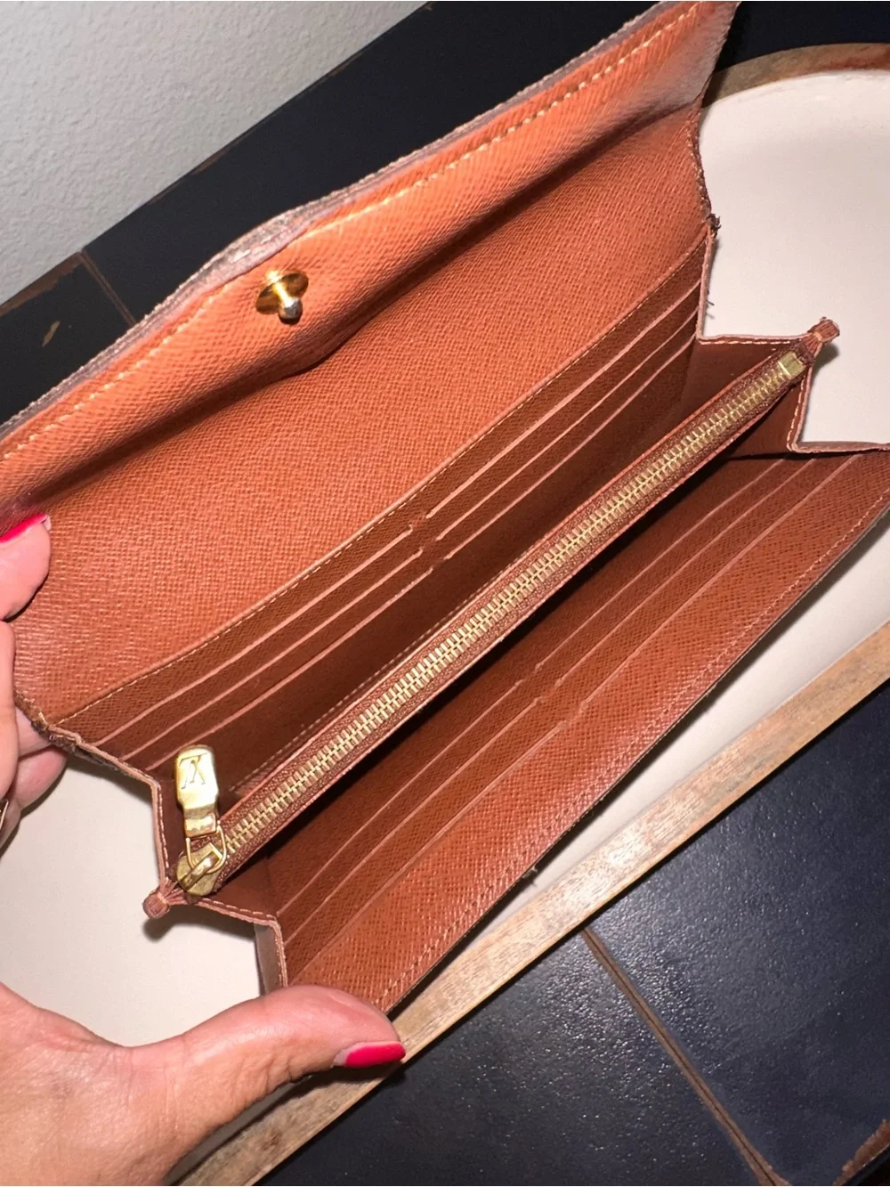 Louis Vuitton Monogram Sarah Envelope Wallet